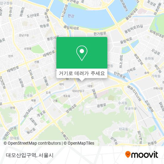 대모산입구역 지도