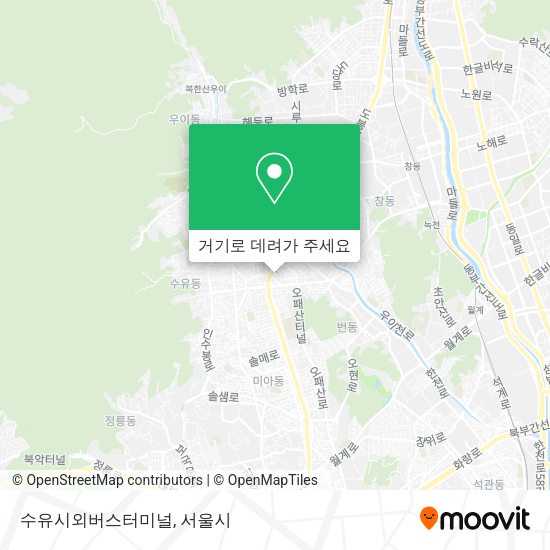 수유시외버스터미널 지도