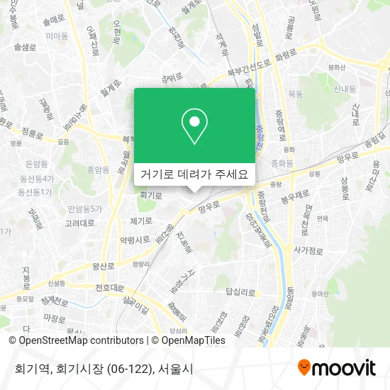 회기역, 회기시장 (06-122) 지도
