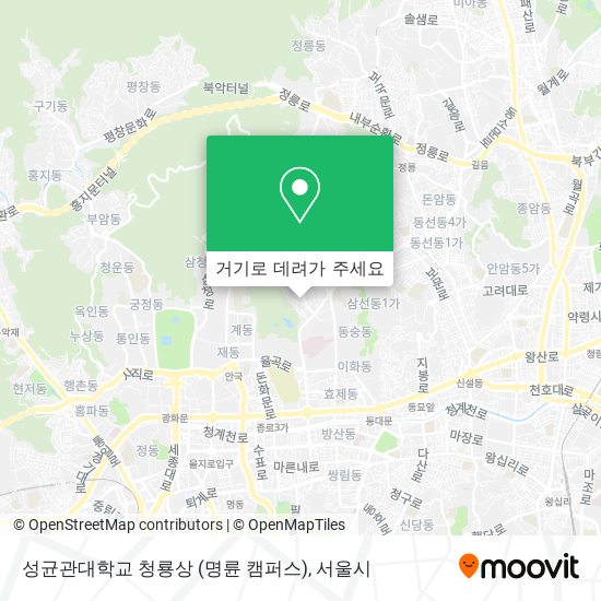 성균관대학교 청룡상 (명륜 캠퍼스) 지도