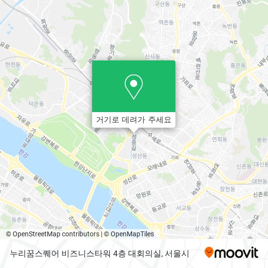 누리꿈스퀘어 비즈니스타워 4층 대회의실 지도