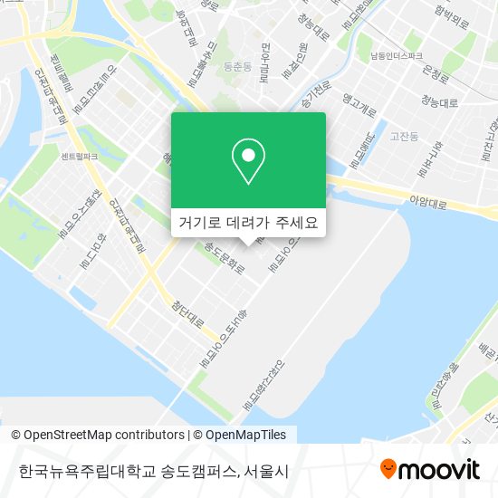 한국뉴욕주립대학교 송도캠퍼스 지도