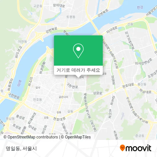명일동 지도