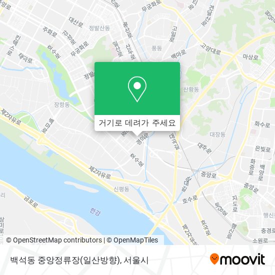 백석동 중앙정류장(일산방향) 지도