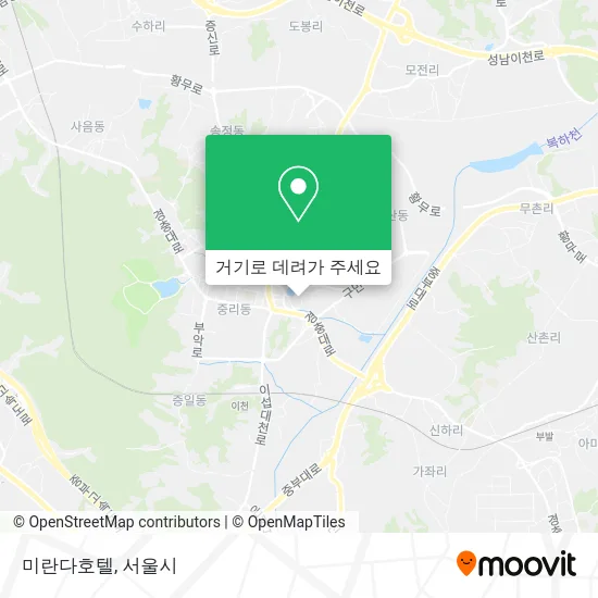미란다호텔 지도
