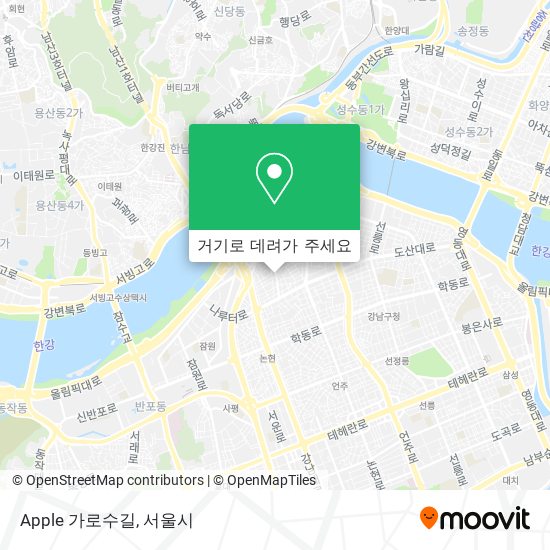 Apple 가로수길 지도