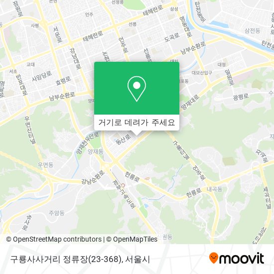 구룡사사거리 정류장(23-368) 지도