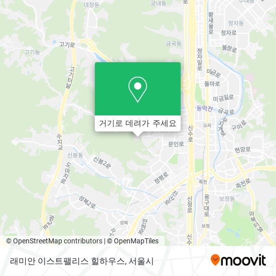 래미안 이스트팰리스 힐하우스 지도