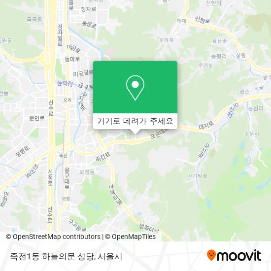 죽전1동 하늘의문 성당 지도