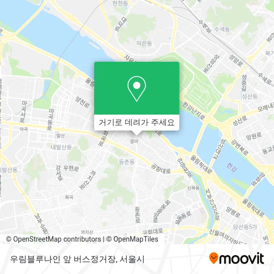 우림블루나인 앞 버스정거장 지도