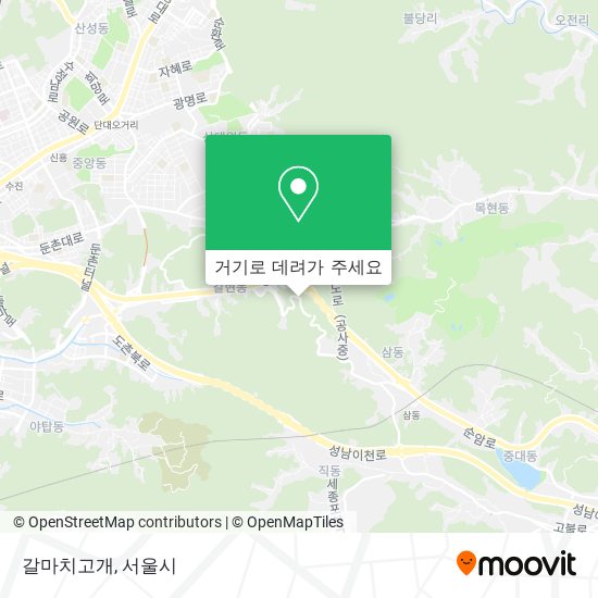 갈마치고개 지도