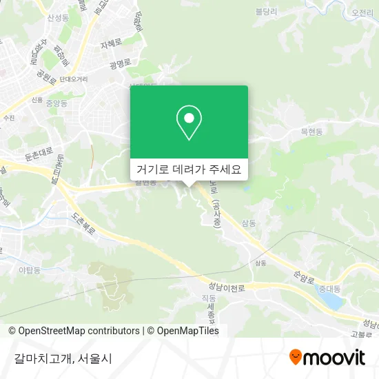 갈마치고개 지도