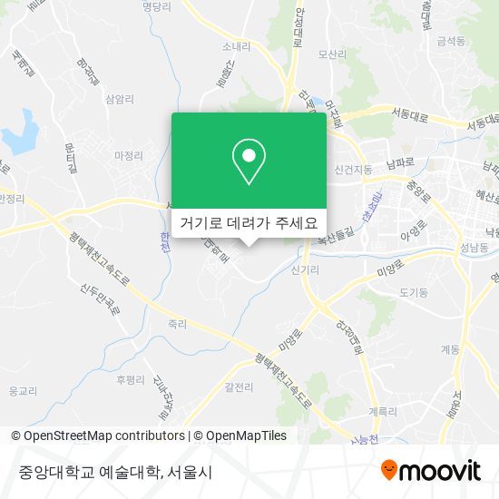 중앙대학교 예술대학 지도