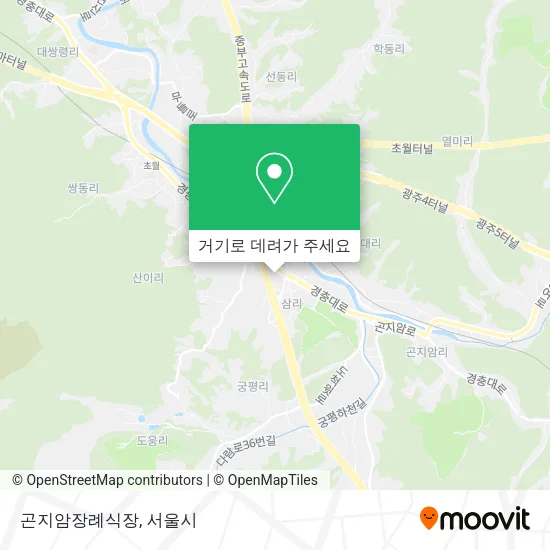 곤지암장례식장 지도