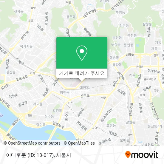 이대후문 (ID: 13-017) 지도