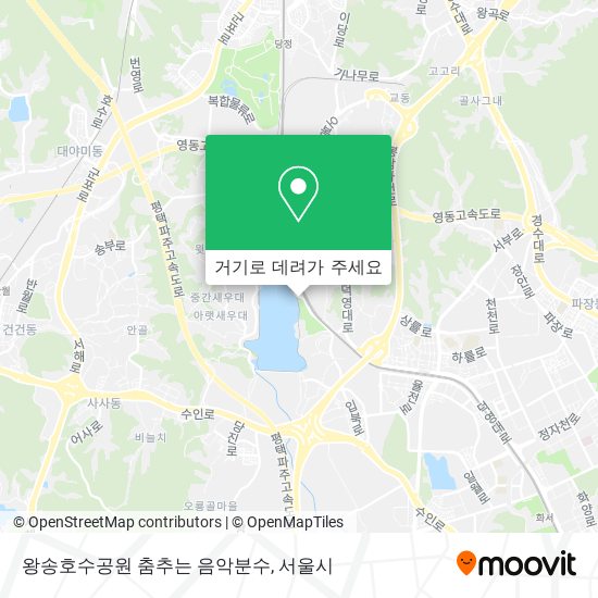 왕송호수공원 춤추는 음악분수 지도
