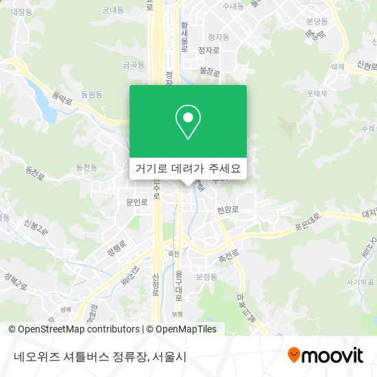 네오위즈 셔틀버스 정류장 지도