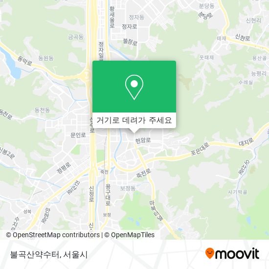 불곡산약수터 지도