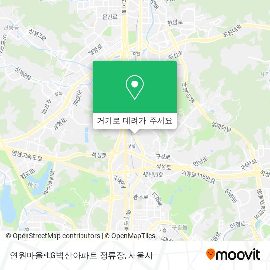 연원마을•LG벽산아파트 정류장 지도