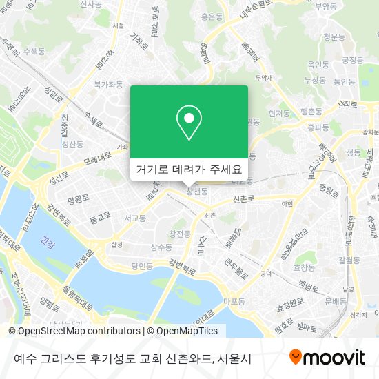 예수 그리스도 후기성도 교회 신촌와드 지도