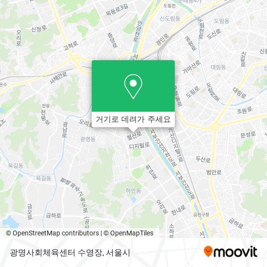 광명사회체육센터 수영장 지도