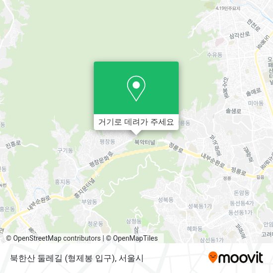 북한산 둘레길 (형제봉 입구) 지도
