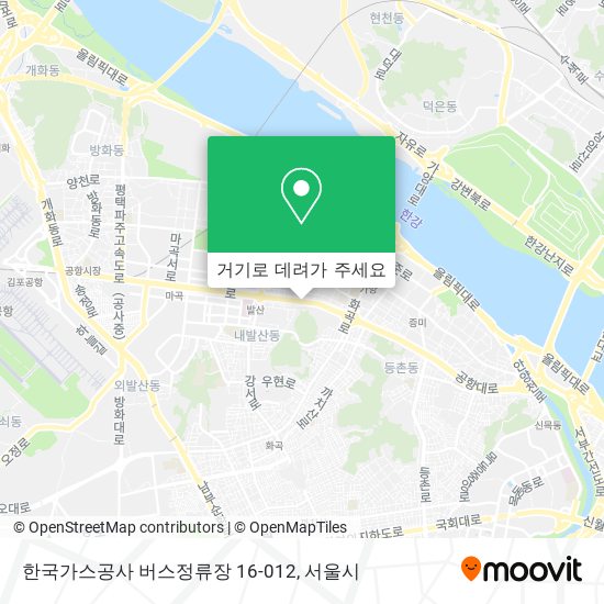 한국가스공사 버스정류장 16-012 지도