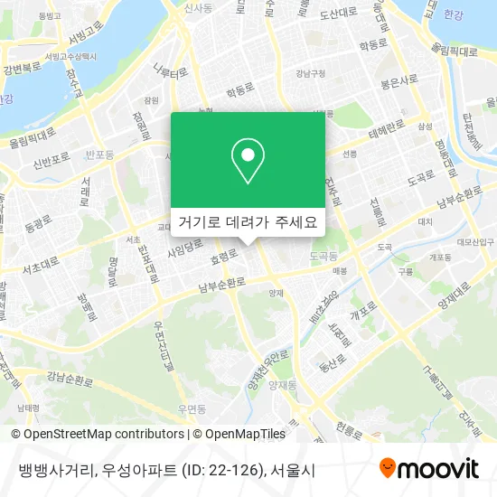 뱅뱅사거리, 우성아파트 (ID: 22-126) 지도