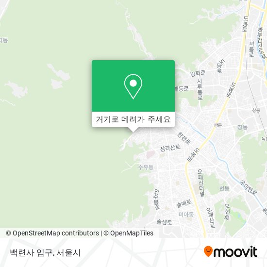 백련사 입구 지도
