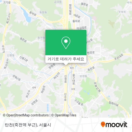 탄천(죽전역 부근) 지도