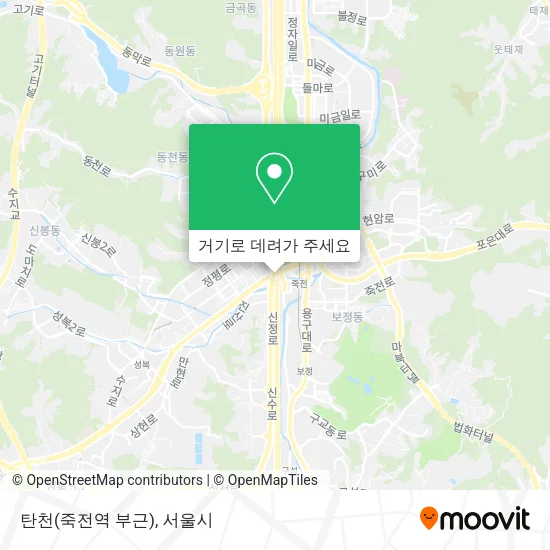 탄천(죽전역 부근) 지도