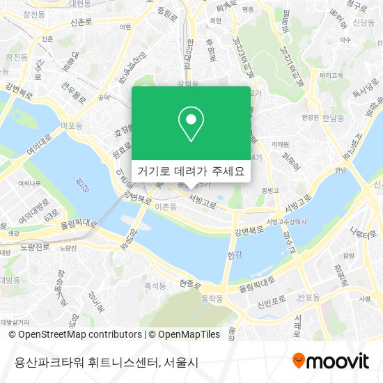 용산파크타워 휘트니스센터 지도