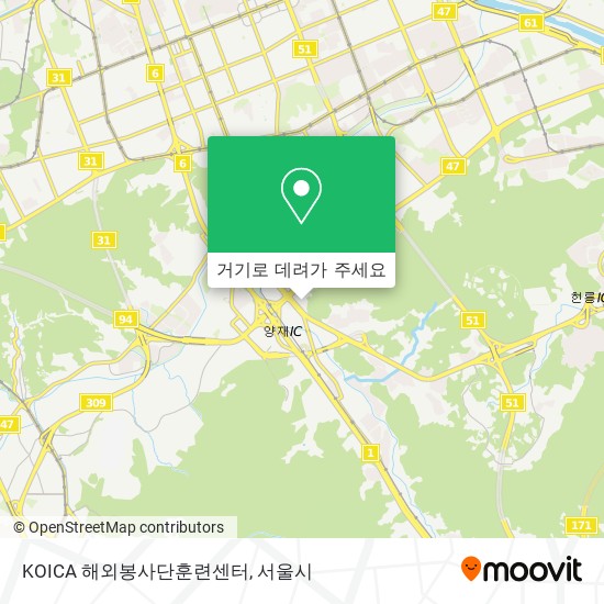 KOICA 해외봉사단훈련센터 지도