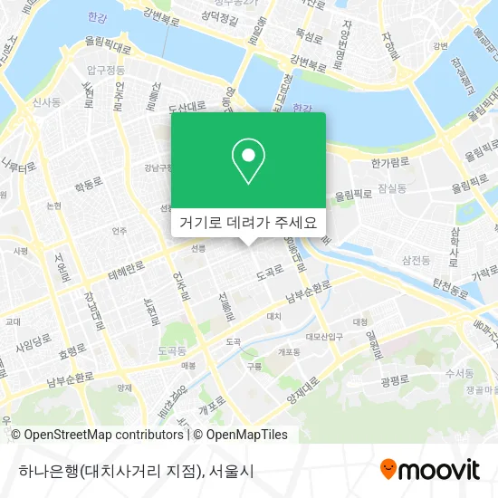 하나은행(대치사거리 지점) 지도
