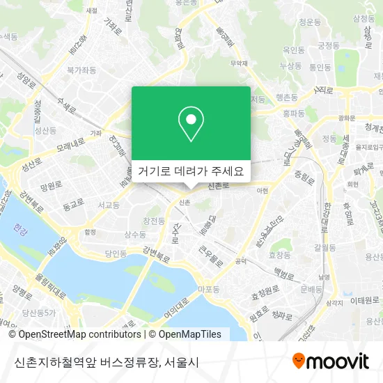 신촌지하철역앞 버스정류장 지도