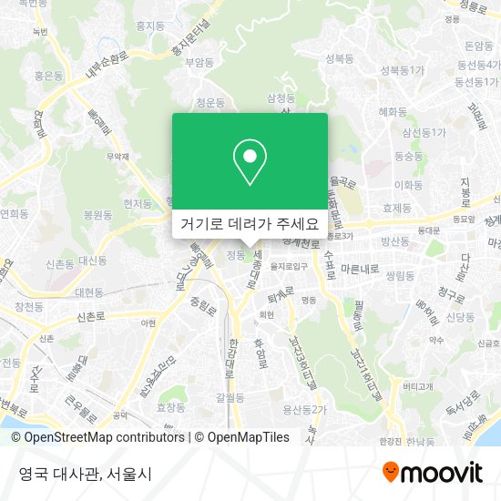 영국 대사관 지도
