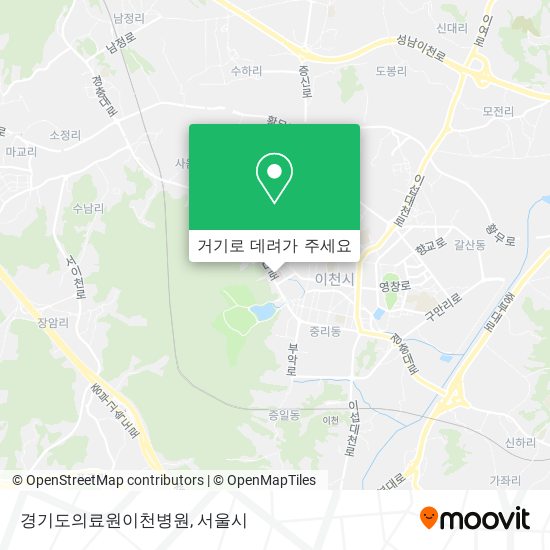 경기도의료원이천병원 지도