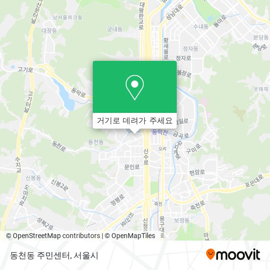 동천동 주민센터 지도