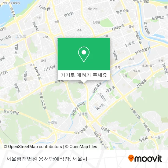 서울행정법원 융선당예식장 지도