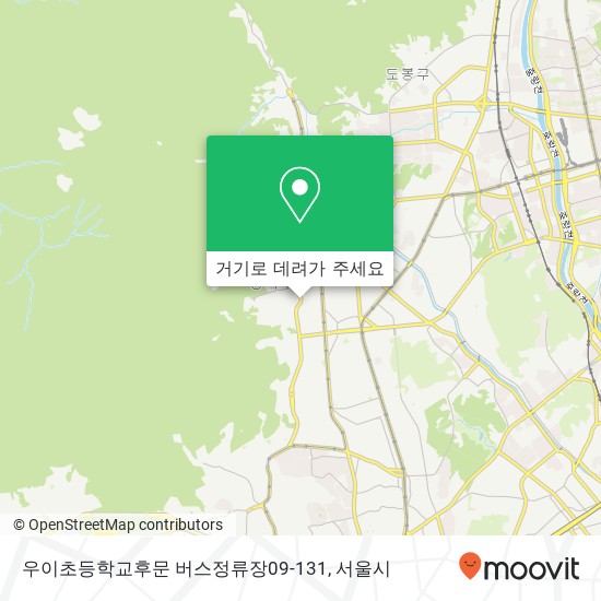 우이초등학교후문 버스정류장09-131 지도