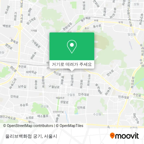 올리브백화점  궁기 지도