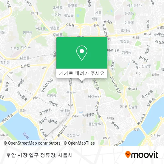후암 시장 입구 정류장 지도