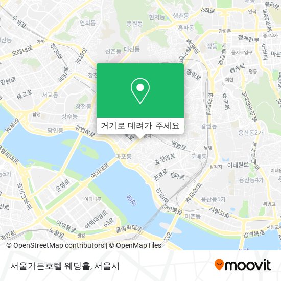 서울가든호텔 웨딩홀 지도