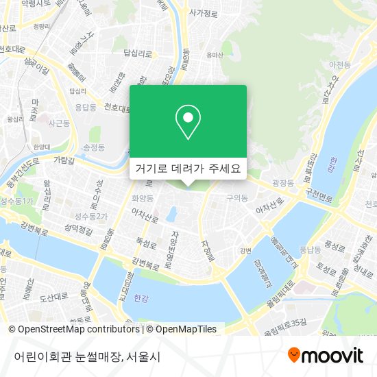어린이회관 눈썰매장 지도