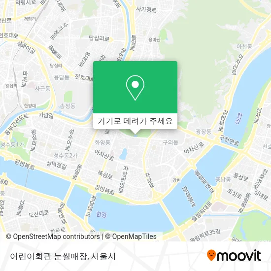 어린이회관 눈썰매장 지도
