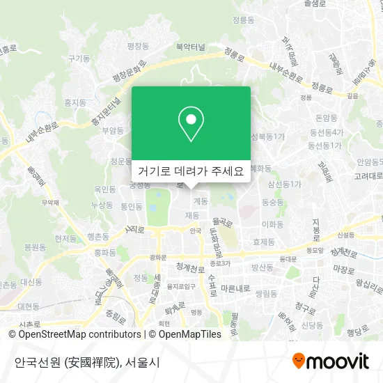 안국선원 (安國禪院) 지도