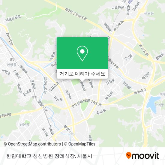 한림대학교 성심병원 장례식장 지도