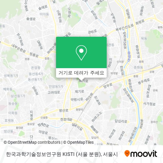 한국과학기술정보연구원 KISTI (서울 분원) 지도