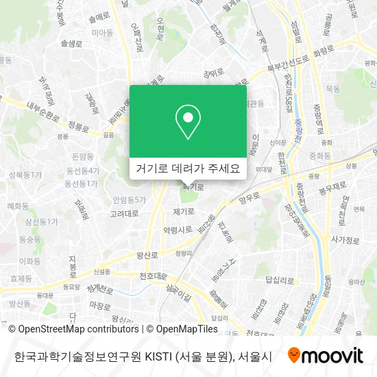 한국과학기술정보연구원 KISTI (서울 분원) 지도