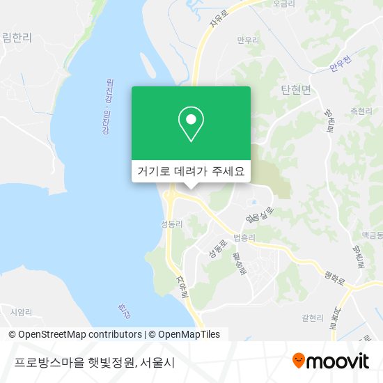 프로방스마을 햇빛정원 지도